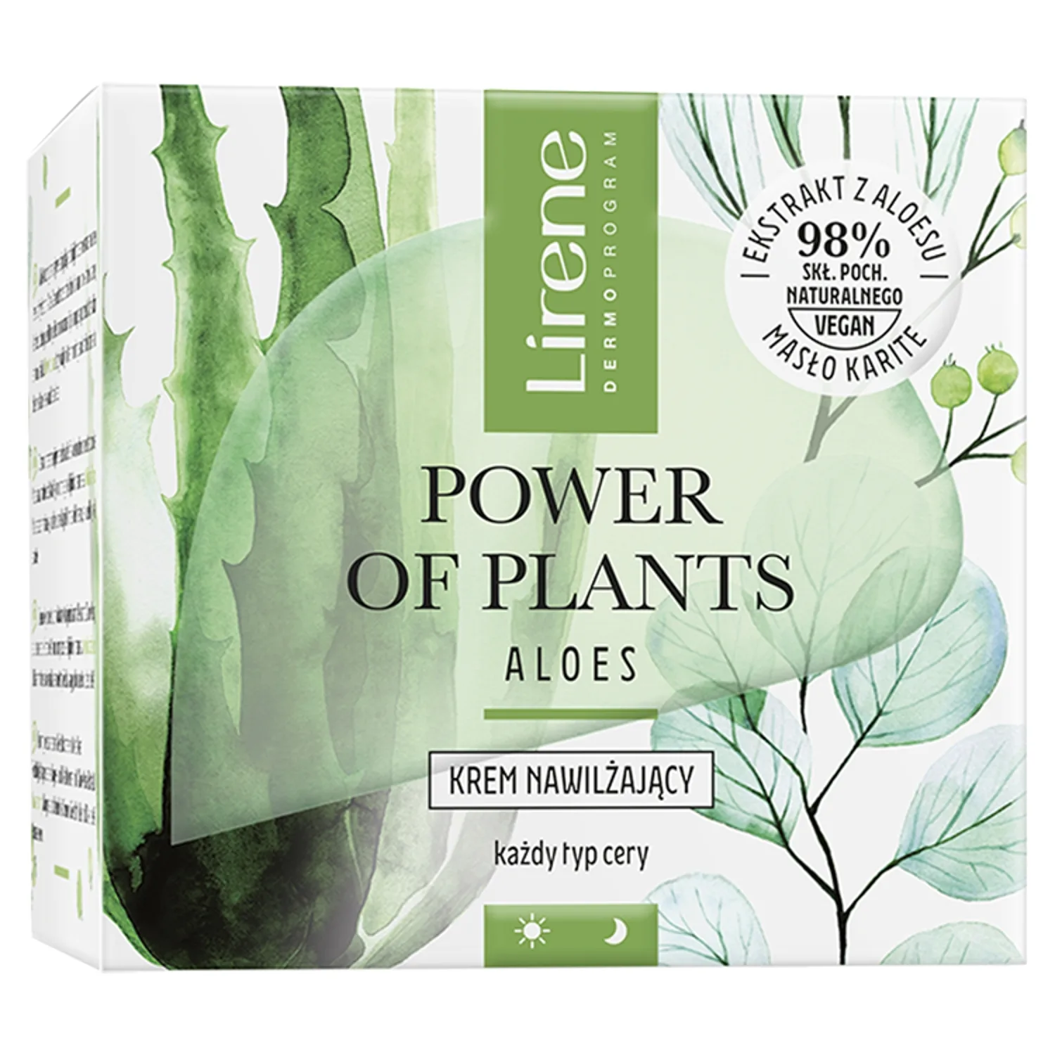 Lirene Power of Plants Krem nawilżający aloes 50 ml