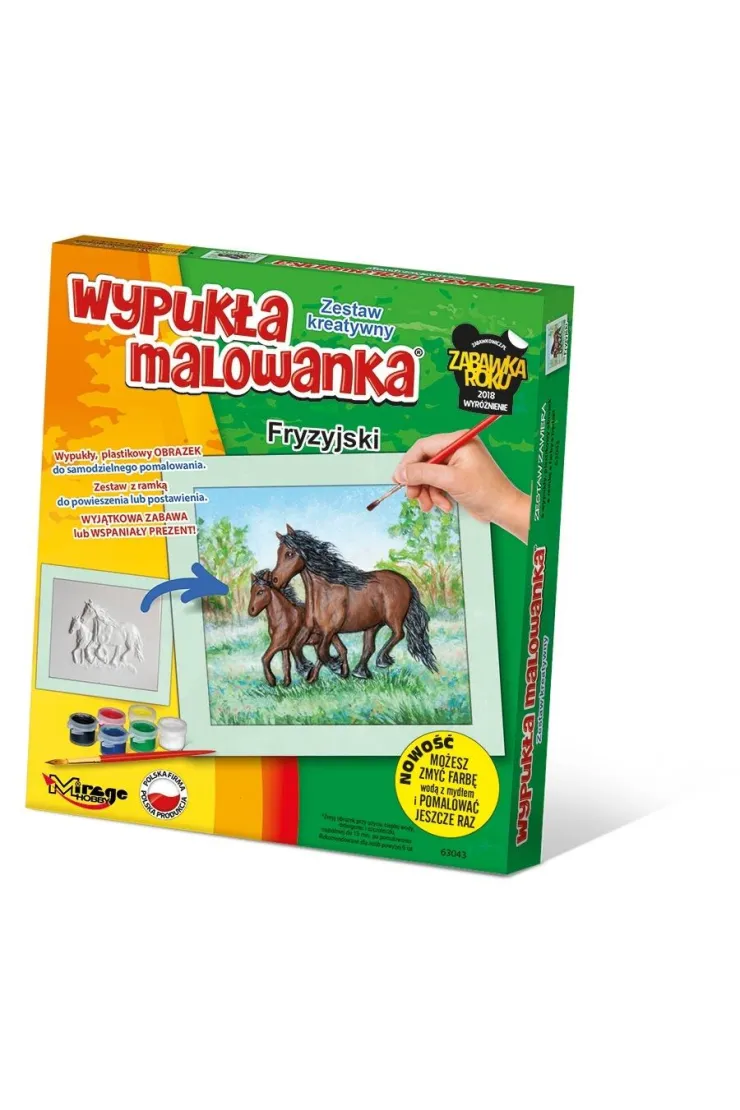 Wypukła malowanka Konie - Fryzyjski