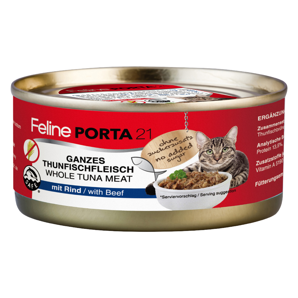 Korzystny pakiet Feline Porta 21, 12 x 156 g  - Tuńczyk z wołowiną