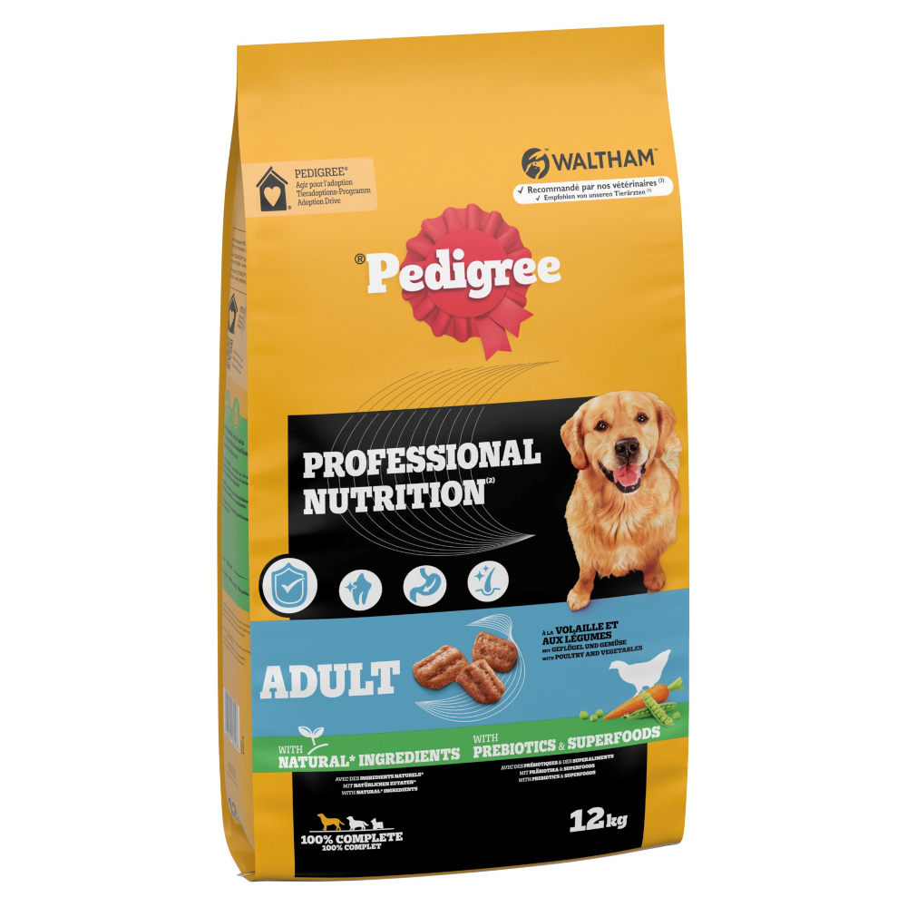 Pedigree Professional Nutrition Adult, drób i warzywa - 12 kg