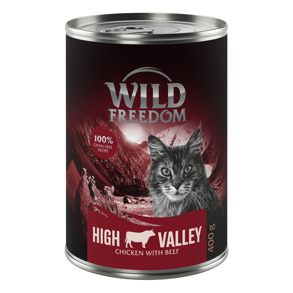 Korzystny pakiet Wild Freedom Adult, 12 x 400 g - bez zbóż - High Valley – Kurczak i wołowina