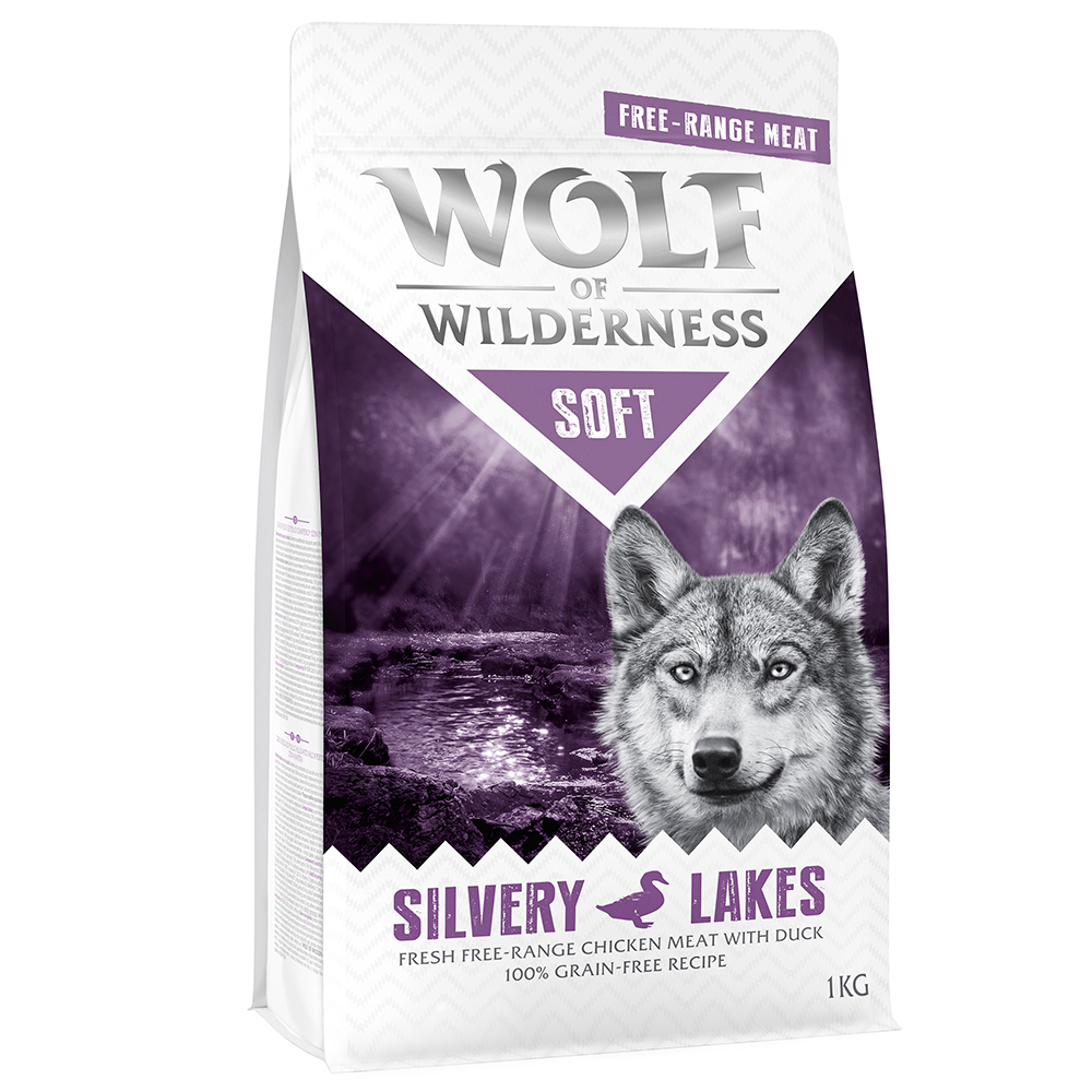 Wolf of Wilderness "Soft - Silvery Lakes", kurczak i kaczka z wolnego wybiegu - 5 x 1 kg