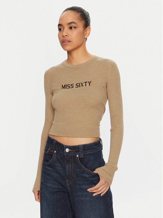 Miss Sixty Sweter 6L3RJ7291000 Brązowy Slim Fit
