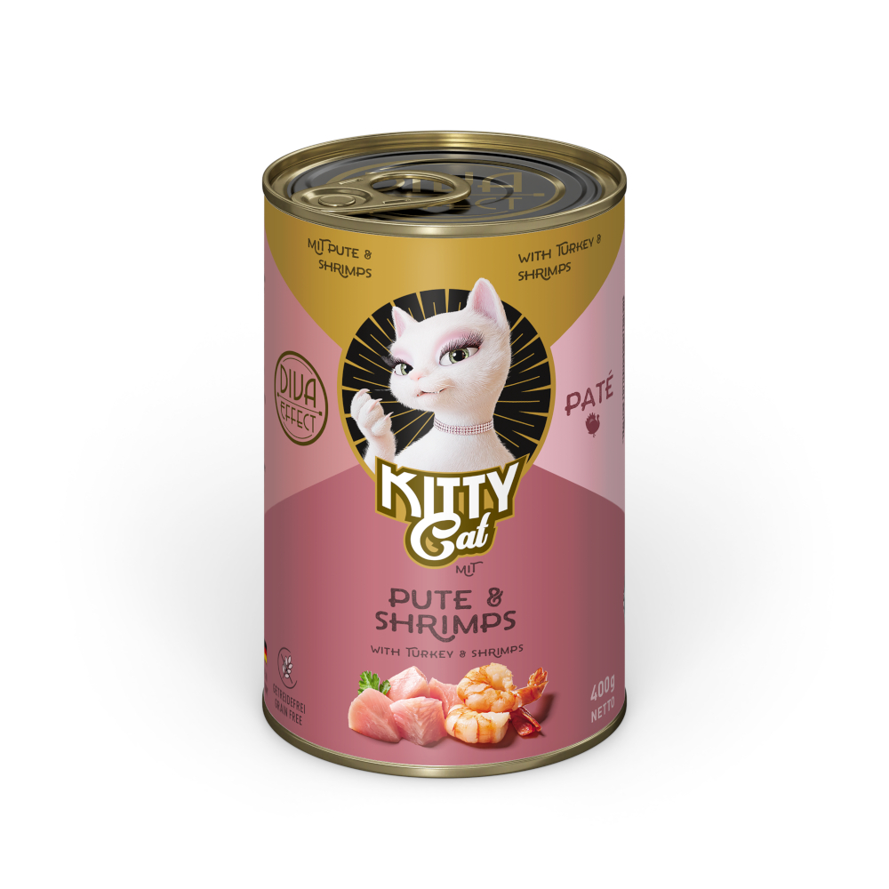 Korzystny pakiet KITTY Cat Adult Pate 24 x 400 g - Indyk i krewetki