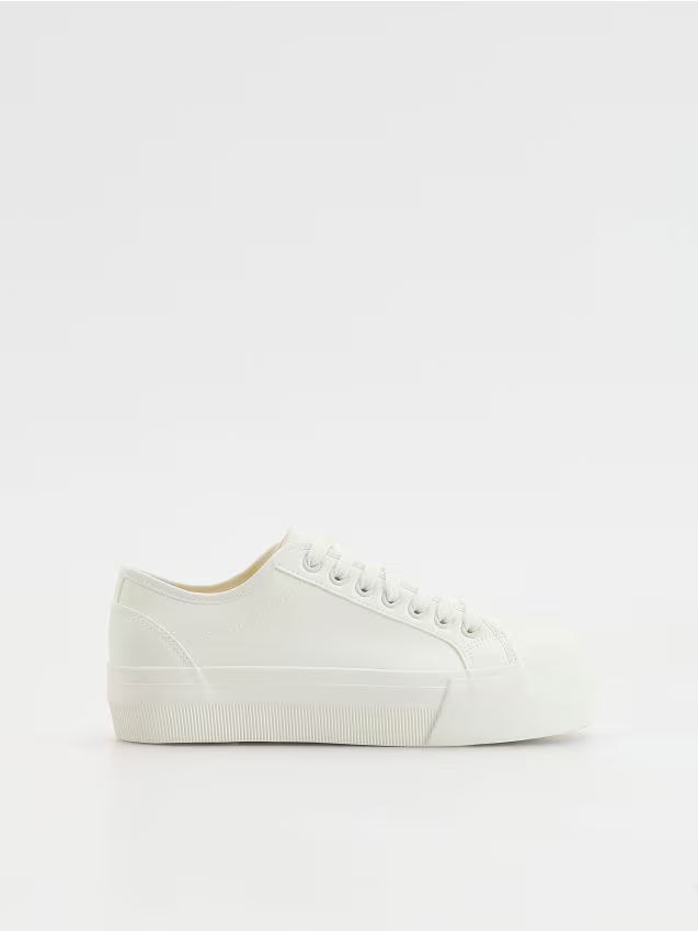 Reserved - Sneakersy na wyższej podeszwie - biały