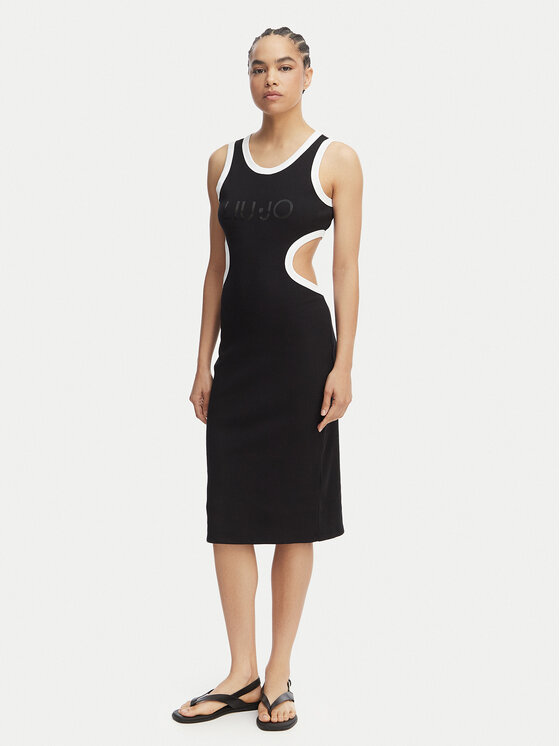 Liu Jo Sukienka letnia VA5043 J4822 Czarny Regular Fit