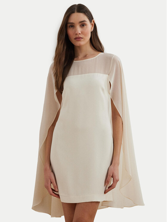 LAUREN RALPH LAUREN Sukienka koktajlowa 253963771001 Écru Regular Fit