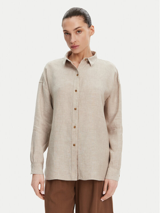 Barbour Koszula Hampton LSH1596SN31 Beżowy Relaxed Fit