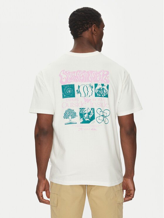 Quiksilver T-Shirt EQYZT08032 Écru Oversize