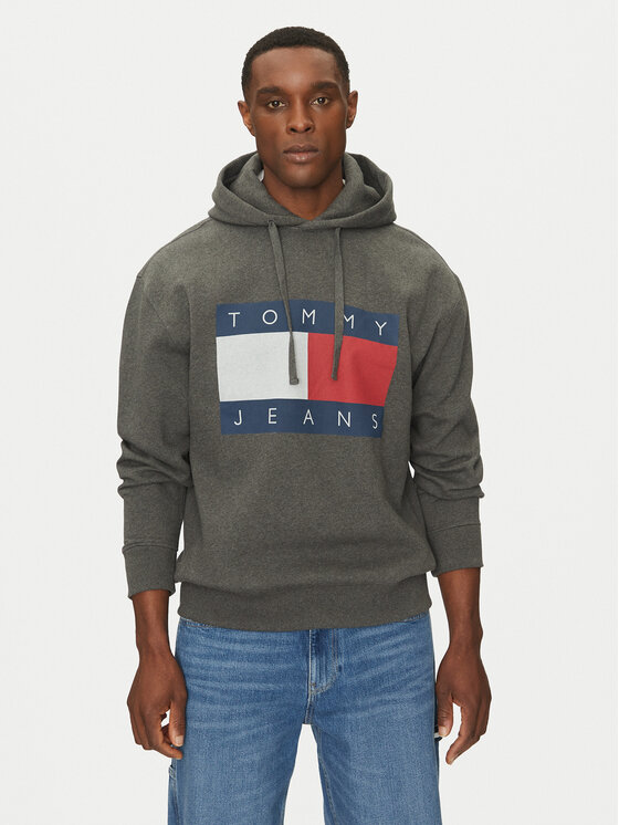 Tommy Jeans Bluza DM0DM20591 Szary Relaxed Fit