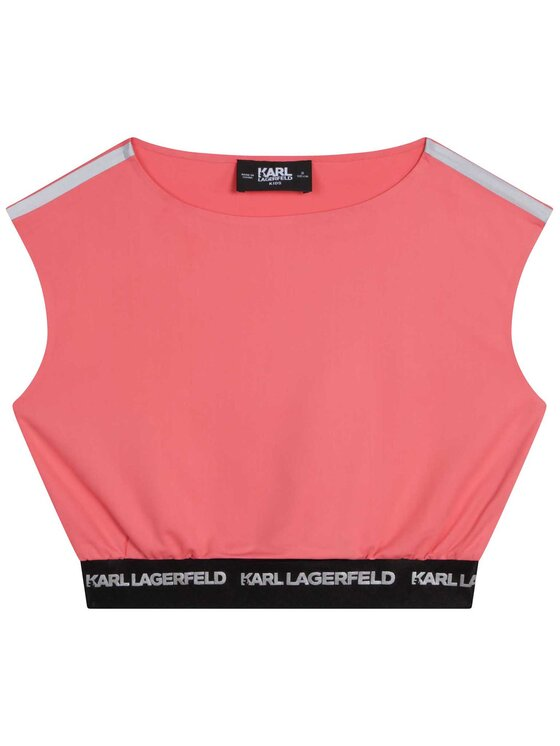Karl Lagerfeld Kids Top Z15410 D Czerwony Regular Fit