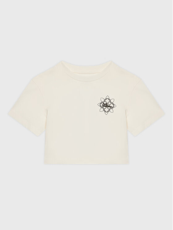 Jack Wolfskin T-Shirt Teen Mosaic 1609841 Biały Regular Fit