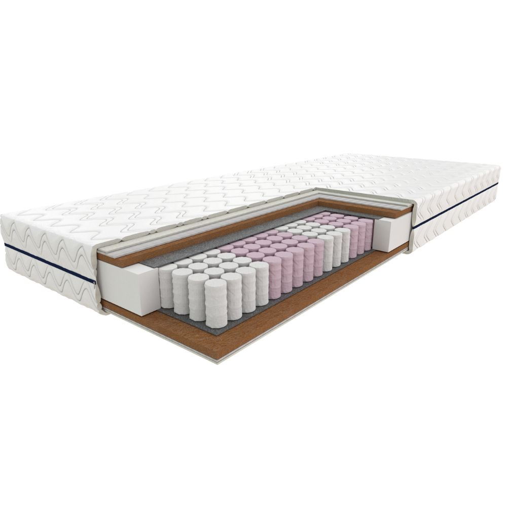 Materac Andante Optimum 90x200 cm sprężyny kieszeniowe, kokos H5 bardzo twardy