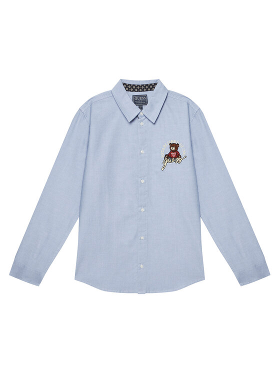 Guess Koszula L4BH02 W9CL0 Niebieski Regular Fit