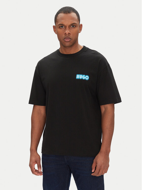 HUGO T-Shirt Duwood 50538512 Czarny Relaxed Fit