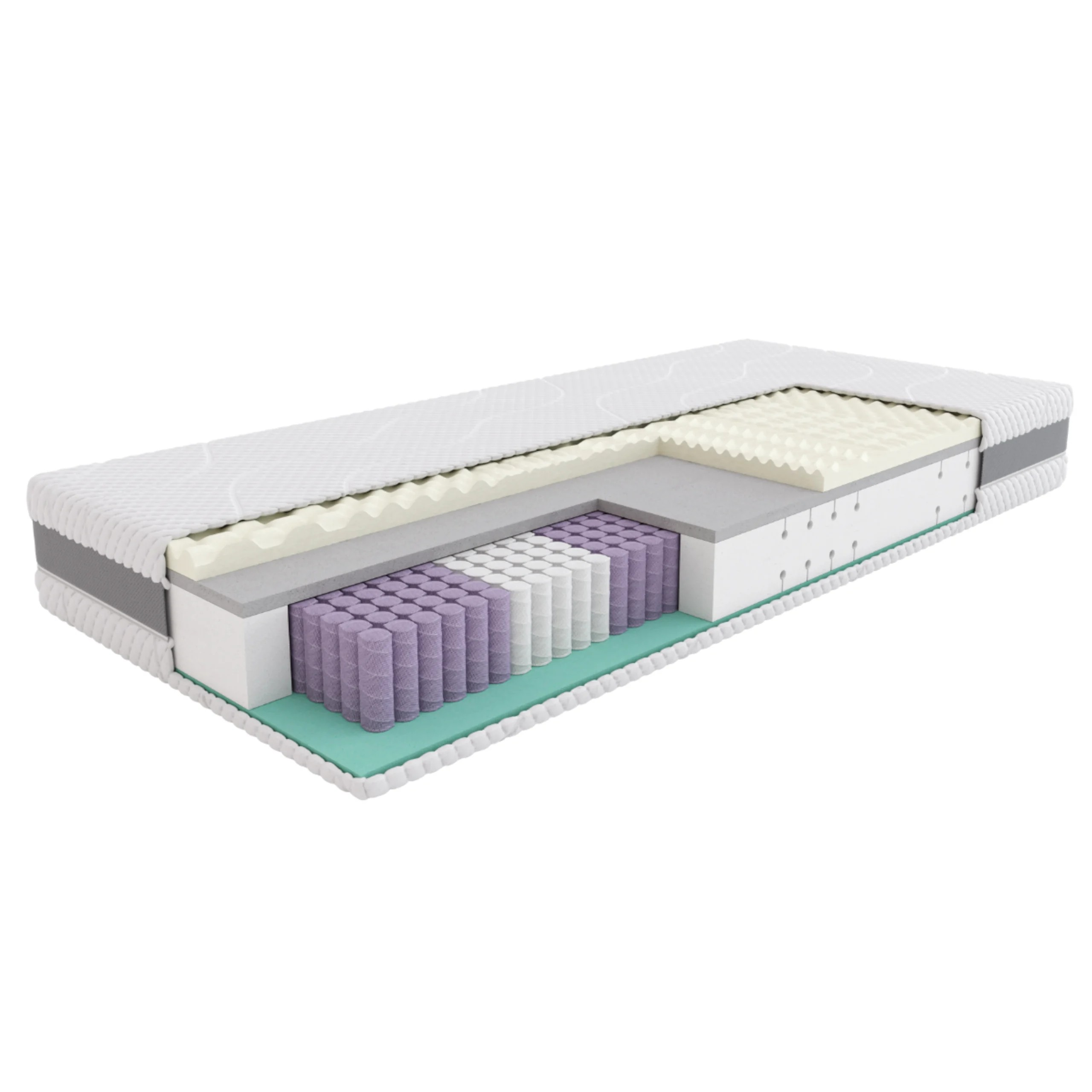 Materac Hybrid Premium SleepMed 120x200 cm sprężyny Multipocket, wyrób medyczny, H3/H4 średnio twardy/twardy