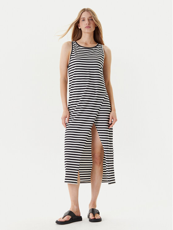 United Colors Of Benetton Sukienka letnia 3W0C5V02F Czarny Regular Fit