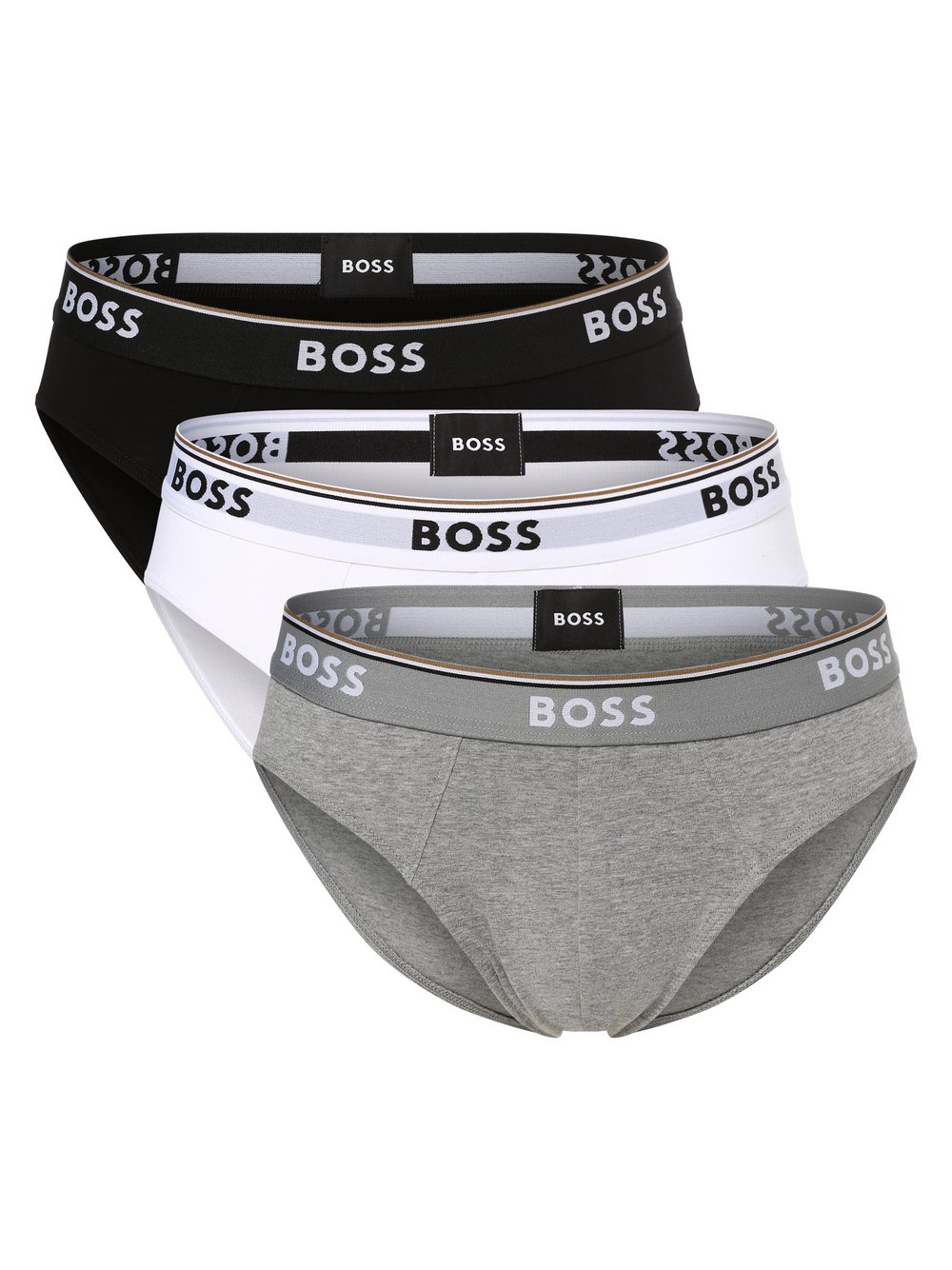 BOSS Slipy pakowane po 3 szt. Mężczyźni Bawełna szary|czarny|biały|wielokolorowy, XL