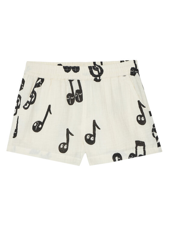 MINI RODINI Szorty materiałowe 2523016210 Biały Regular Fit