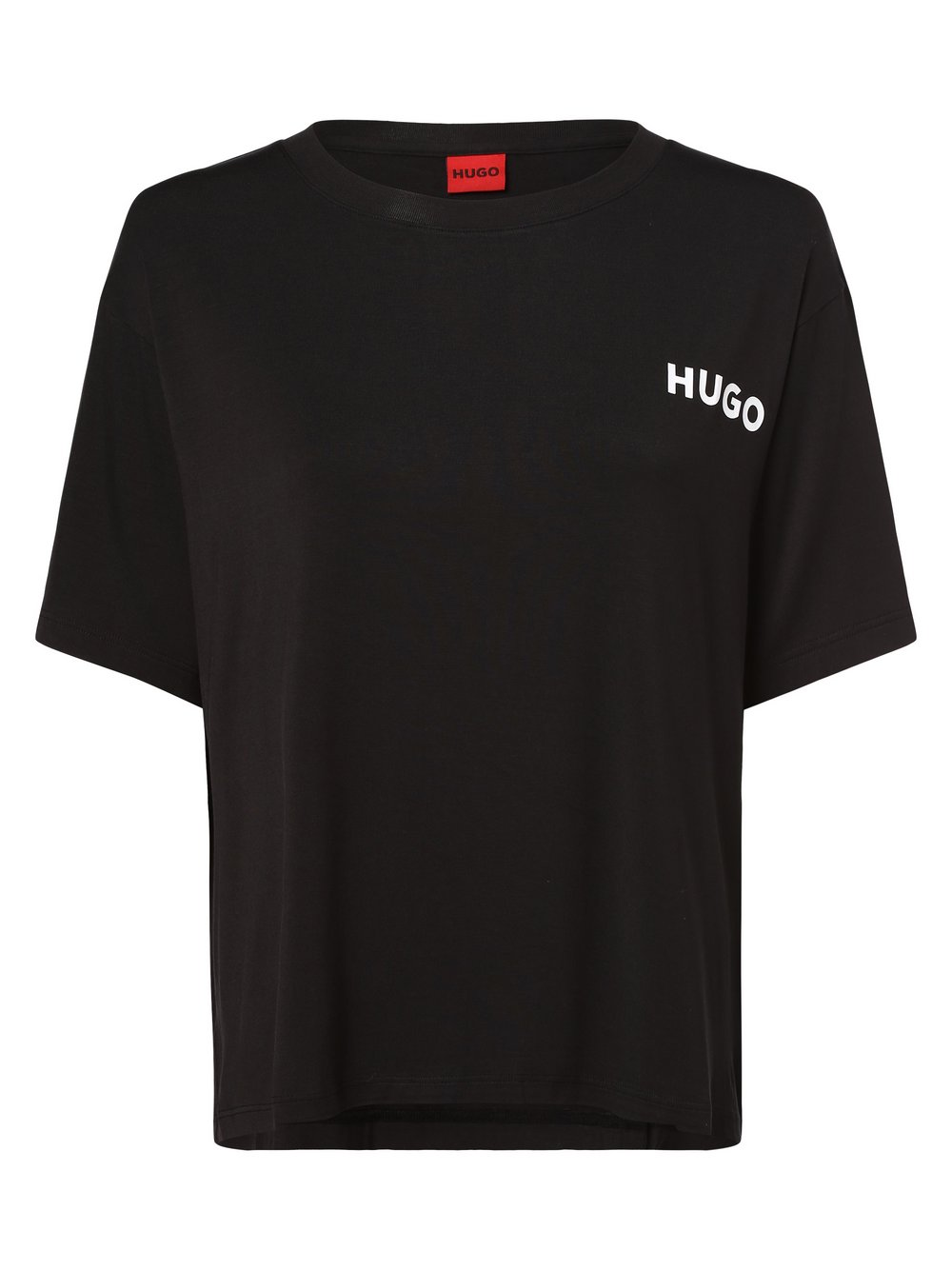 HUGO Damska koszulka od piżamy Kobiety wiskoza czarny, XL