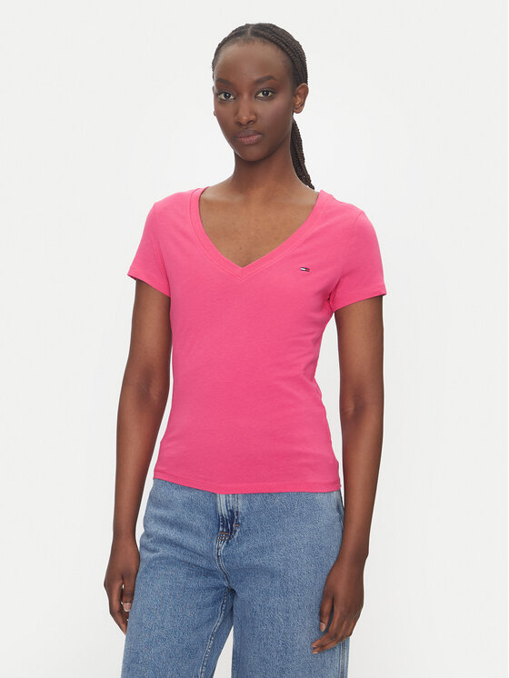 Tommy Jeans Komplet t-shirtów DW0DW21367 Kolorowy Slim Fit