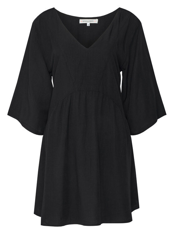 Banana Moon Sukienka letnia Agathe Holidays LHN01 Czarny Loose Fit