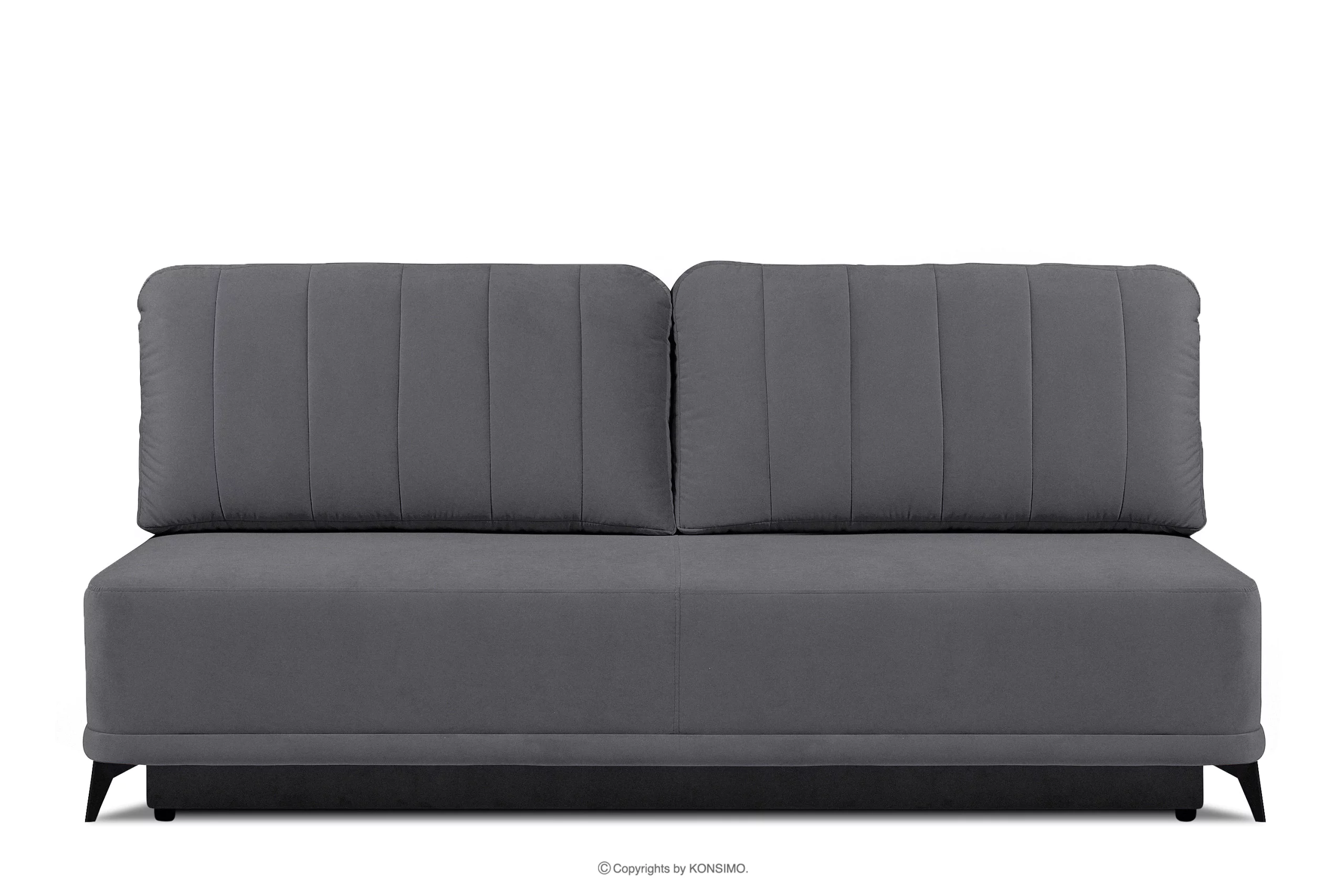 Prosta kanapa z funkcją spania 140x200 cm matowa szara PULMO
