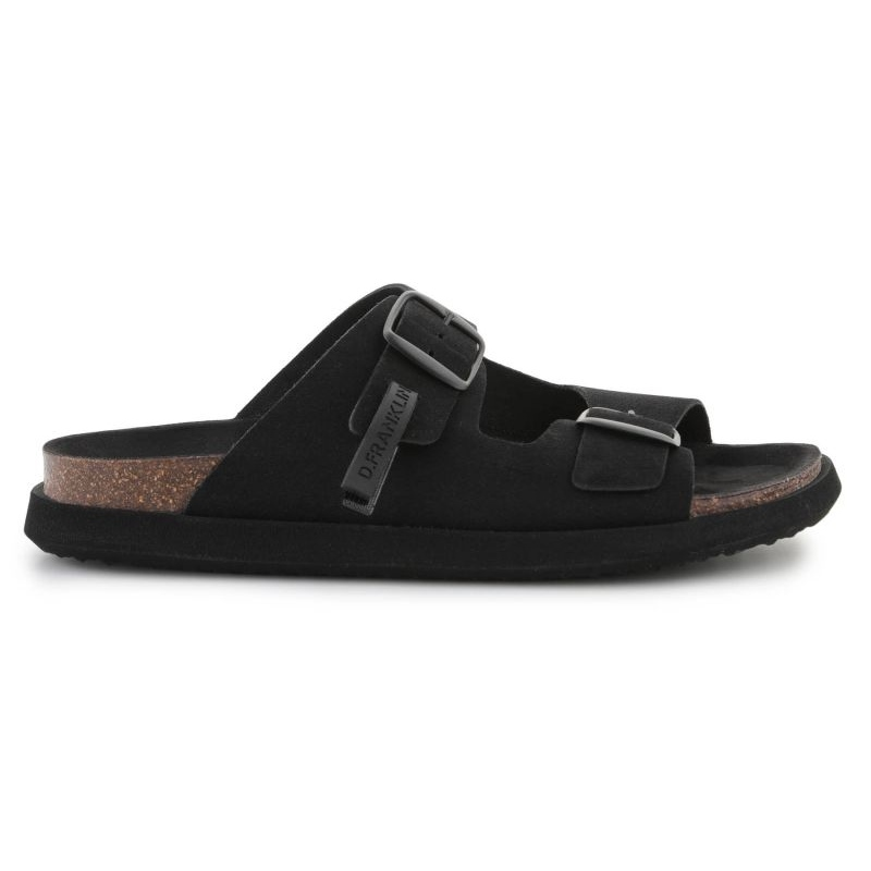 Klapki D.Franklin Vibe Sandals Buckle DFSH407001-BLAC czarne