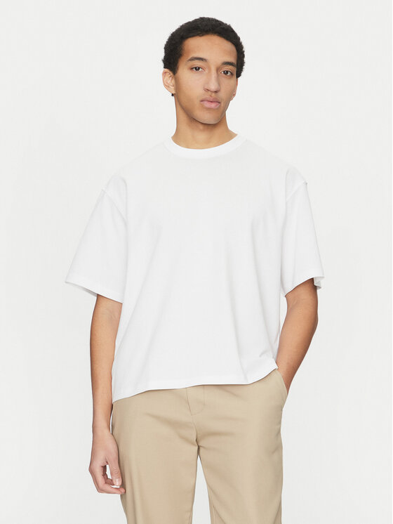 Jack & Jones T-Shirt Manchester 12275656 Biały Cropped Fit