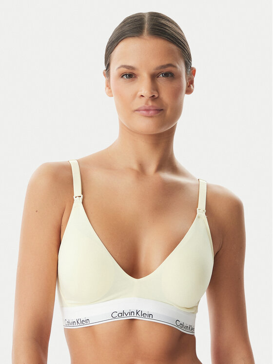 Calvin Klein Underwear Biustonosz do karmienia LV00QF8506 Kremowy