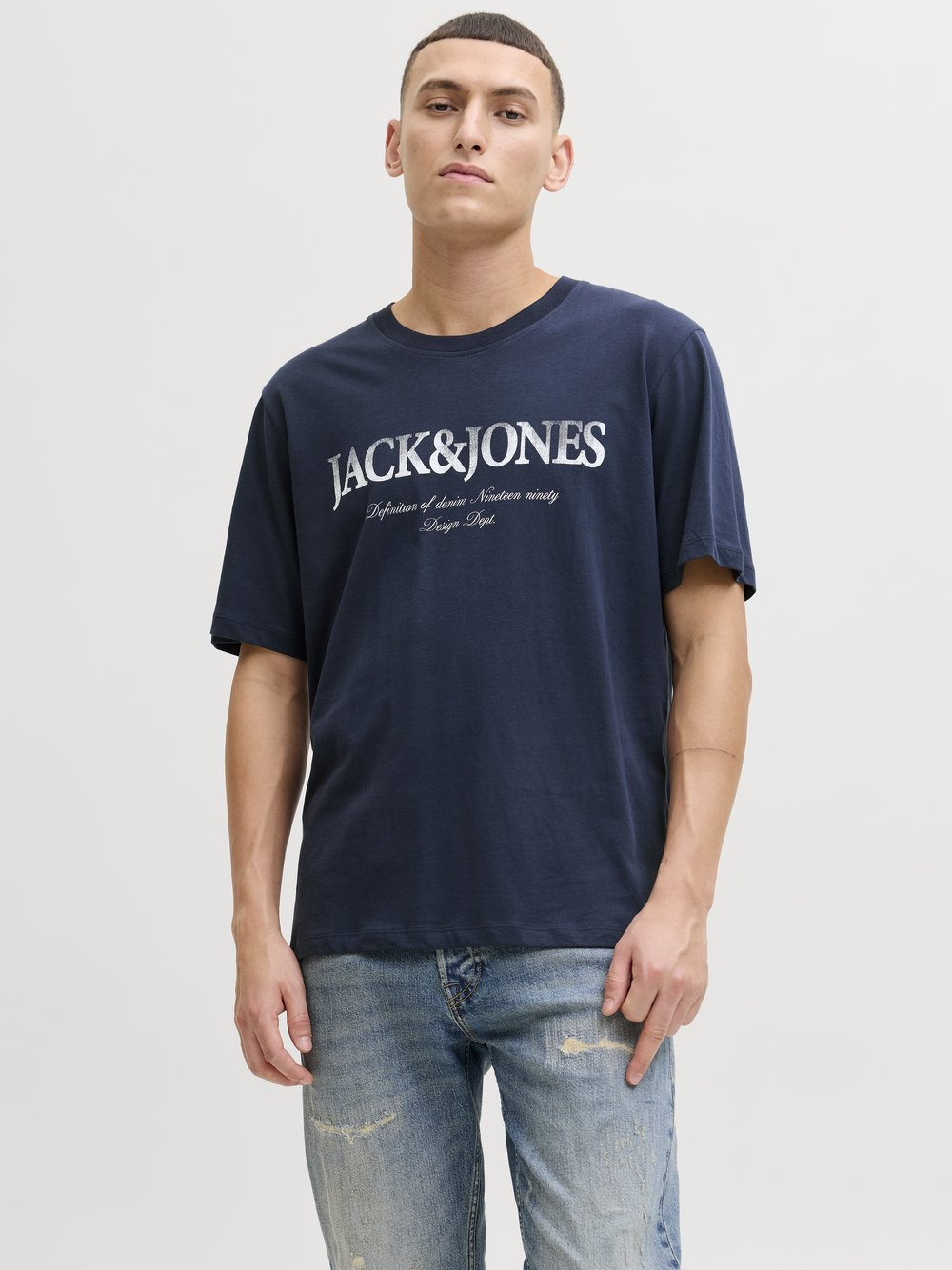 Jack & Jones Koszulka męska Mężczyźni Bawełna niebieski, L