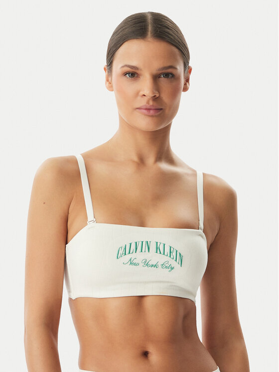 Calvin Klein Underwear Biustonosz top LV00QF8710 Kremowy