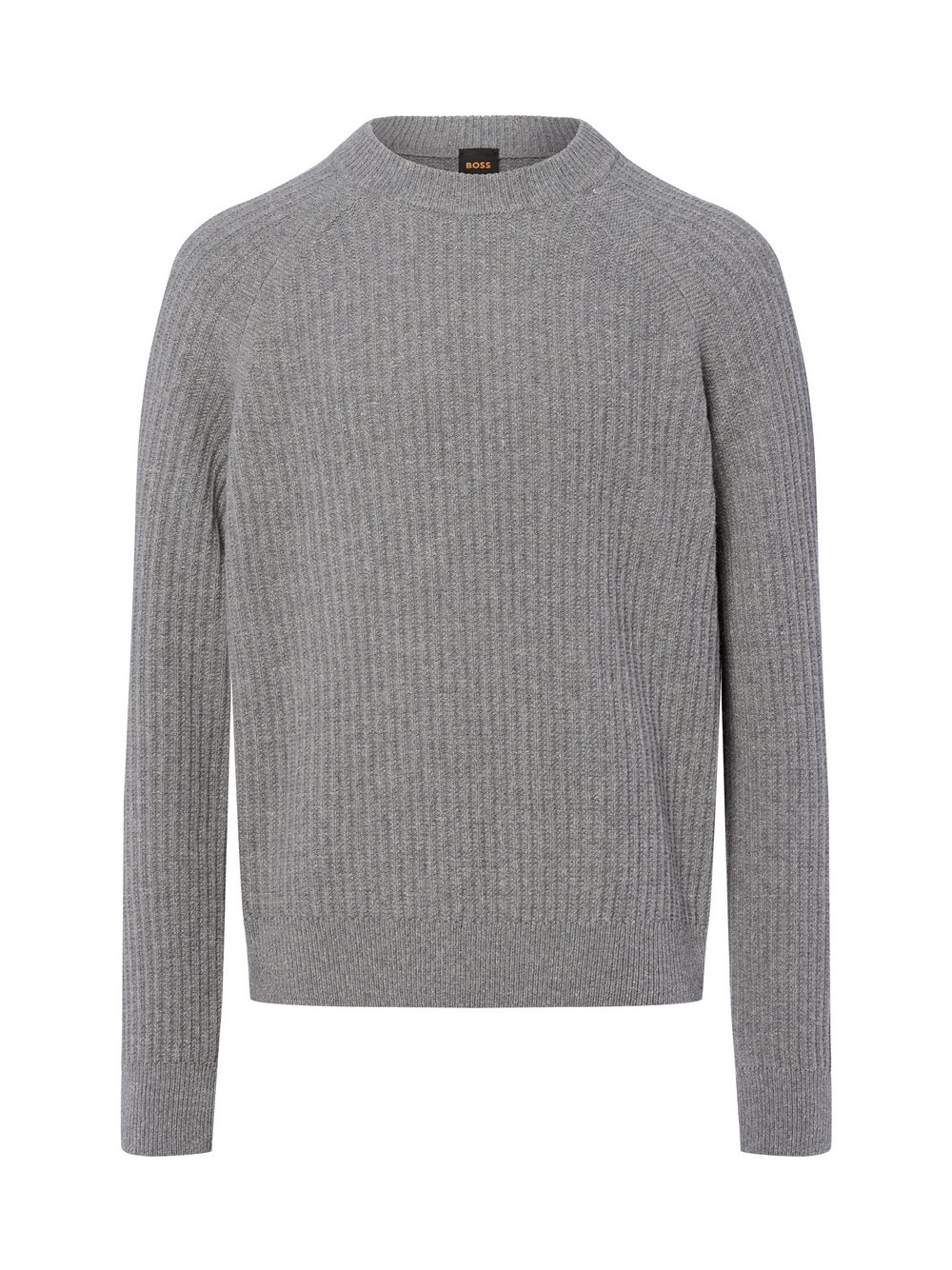 BOSS Orange Męski sweter z dzianiny - Klacier Mężczyźni szary, XL