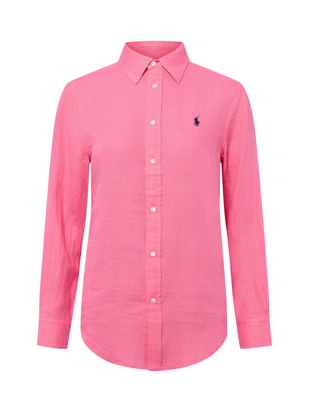 Polo Ralph Lauren Lniana bluzka damska Kobiety len wyrazisty róż, L
