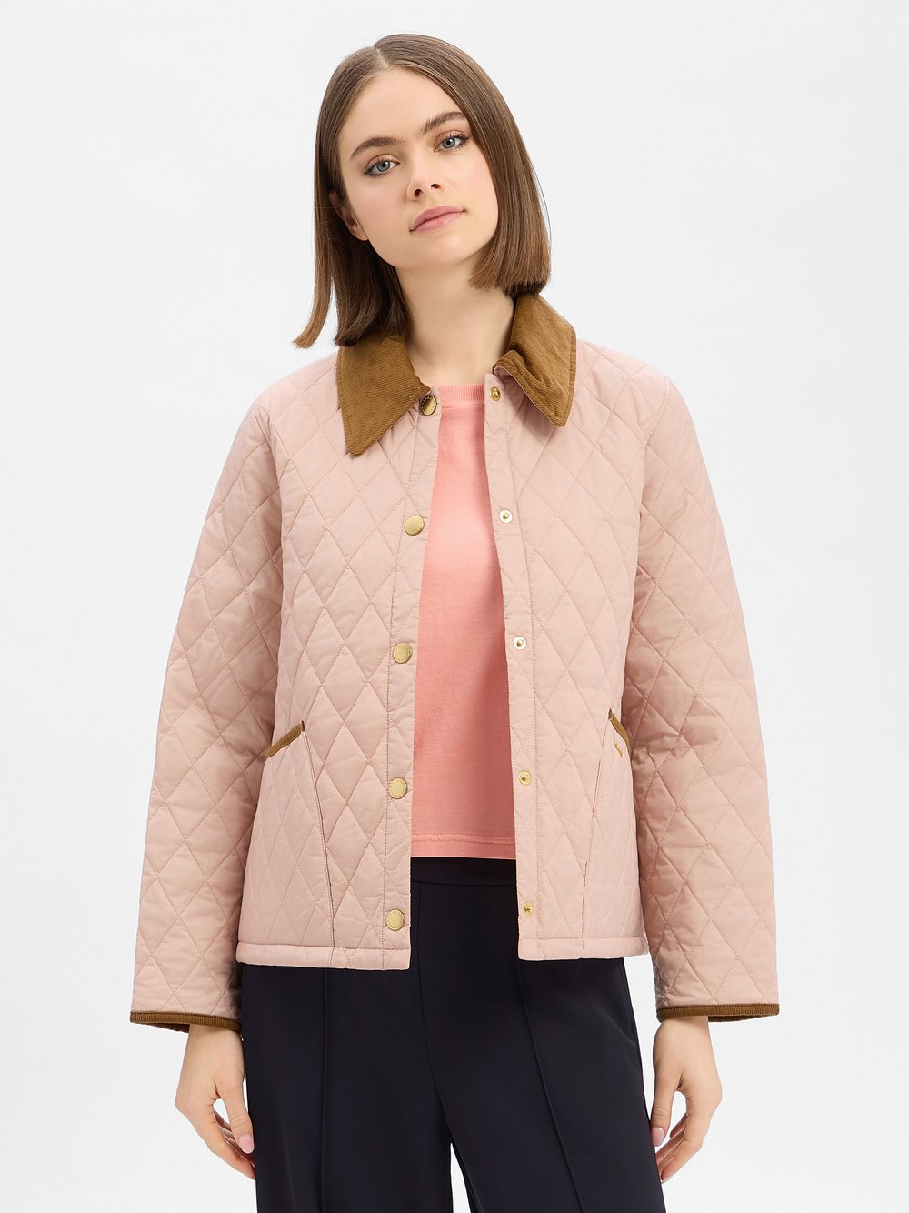Barbour Damska kurtka pikowana - Liddesdale Quilted Kobiety różowy, 40