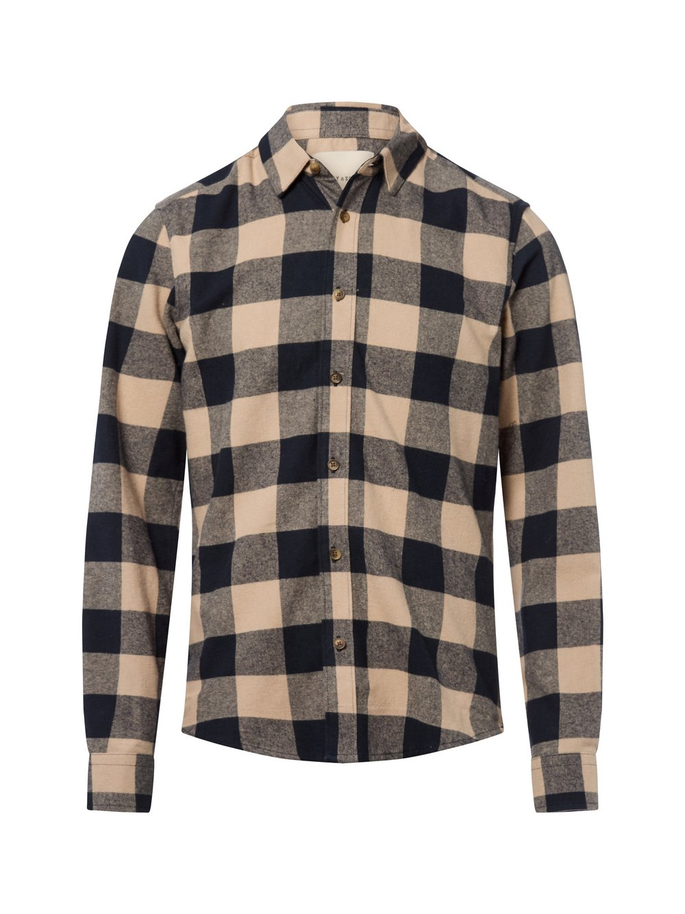 Only&Sons Męska koszula flanelowa - ONSGudmund Mężczyźni Regular Fit Bawełna niebieski|beżowy, S