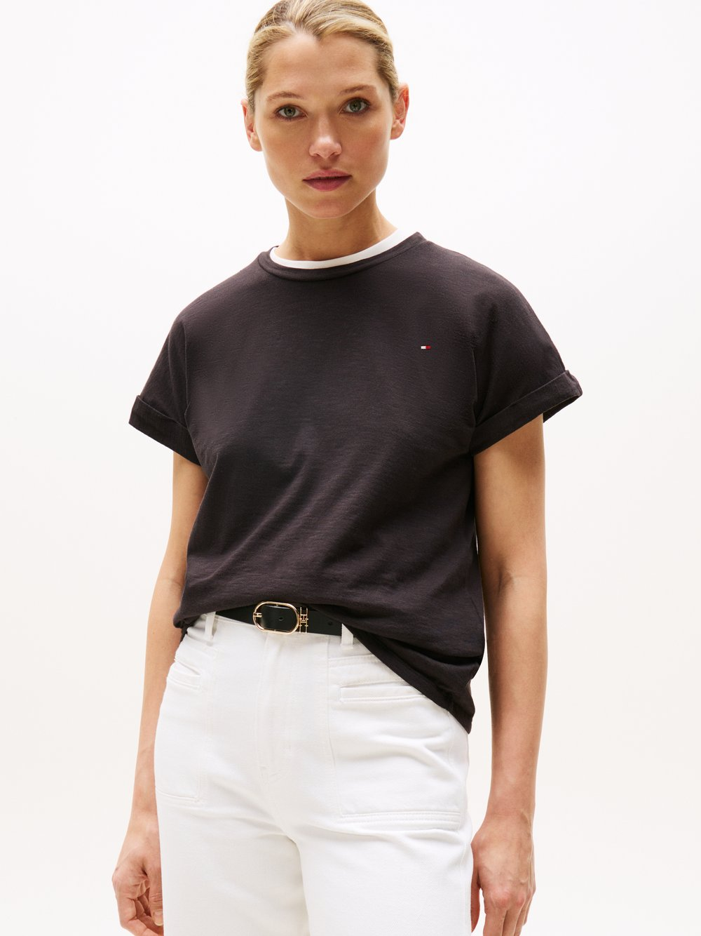 Tommy Hilfiger Koszulka damska Kobiety Bawełna czarny, XS