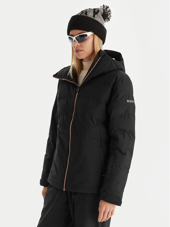 Roxy Kurtka narciarska Snowhill Puffy JK ERJTJ03535 Czarny Tailored Fit miniaturka