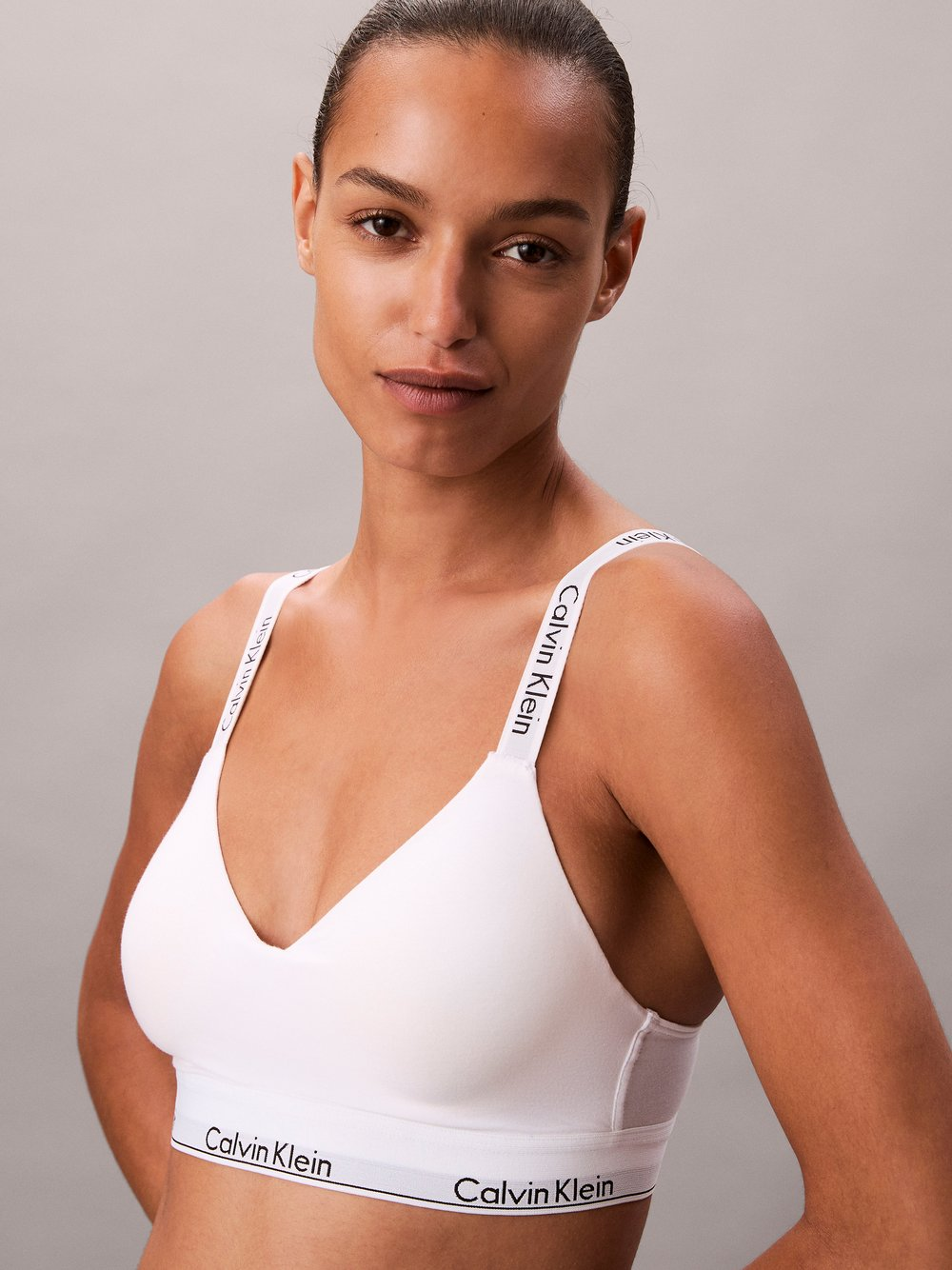 Calvin Klein Biustonosz damski - usztywniany Kobiety Dżersej biały, XL