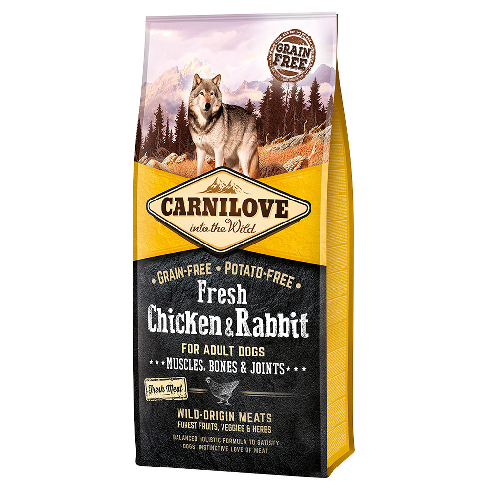 Carnilove Fresh Adult, kurczak z królikiem - 2 x 12 kg