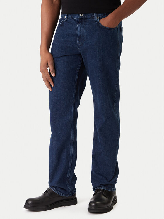Karl Lagerfeld Jeans Jeansy A3M10136 Granatowy Straight Fit