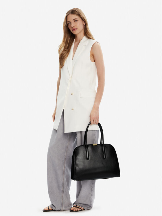 Tommy Hilfiger Torebka Iconic Leather Tote AW0AW18206 Czarny
