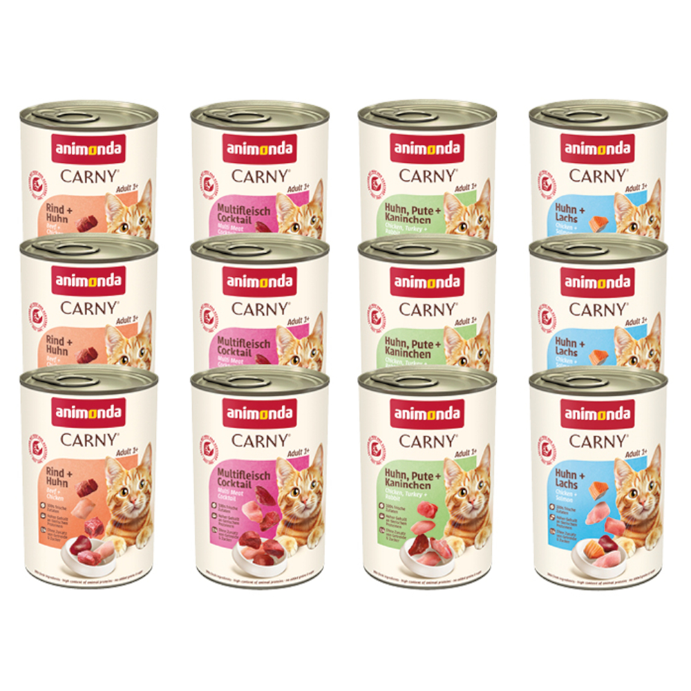 Korzystny pakiet animonda Carny Adult, 12 x 400 g - Pakiet Gourmet (4 smaki)
