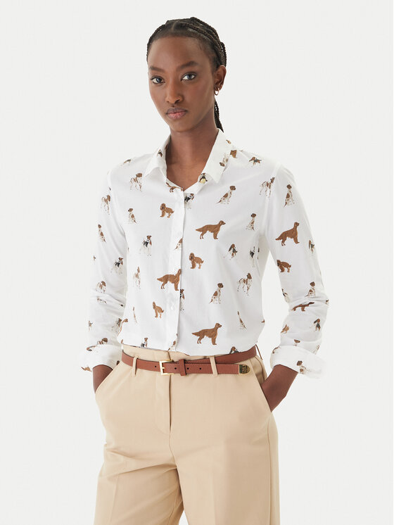 Barbour Koszula Safari LSH1357MI91 Biały Relaxed Fit