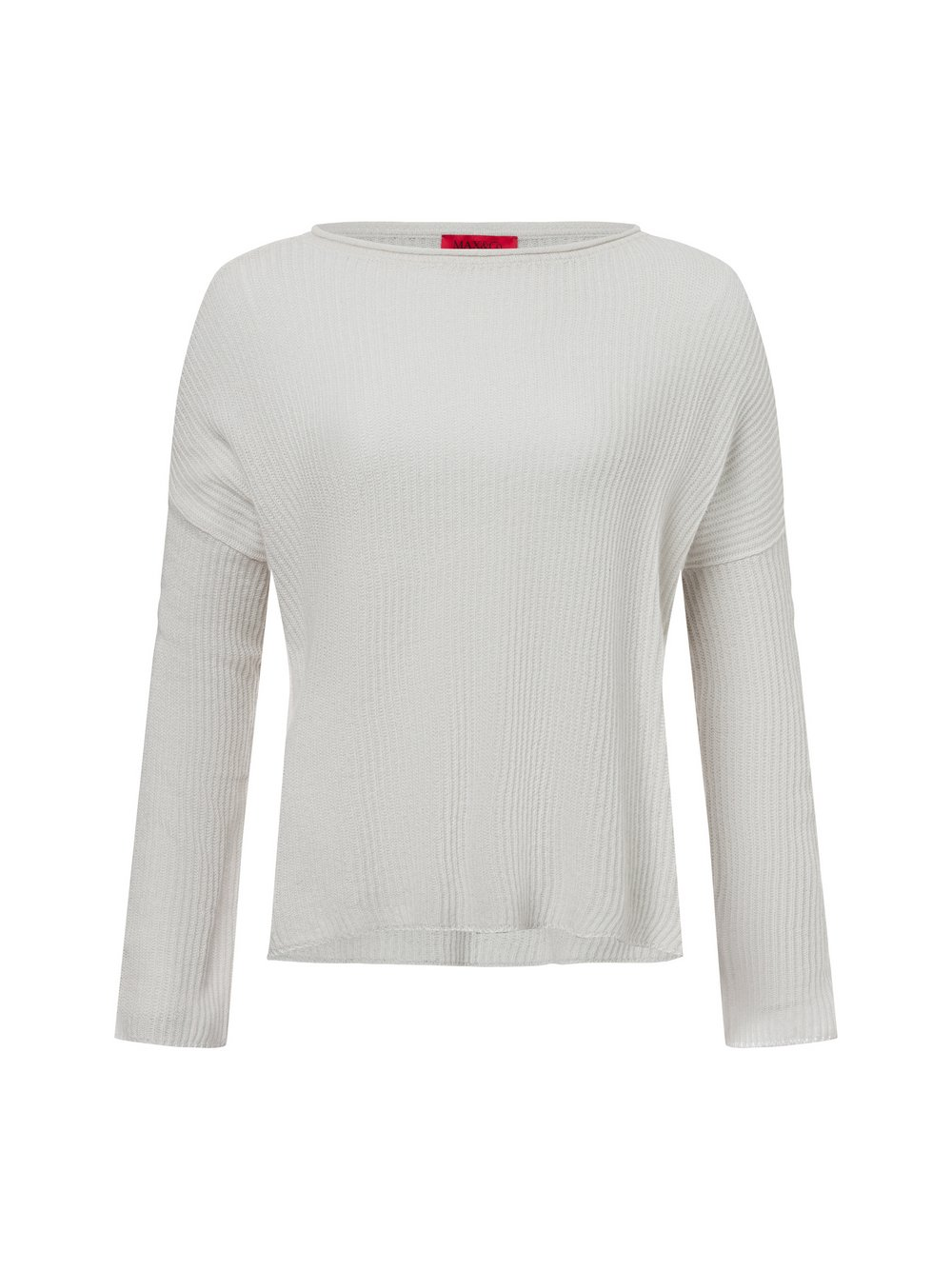 MAX&Co. Damski sweter z dzianiny kaszmirowej - Baseball Kobiety Kaszmir biały, S