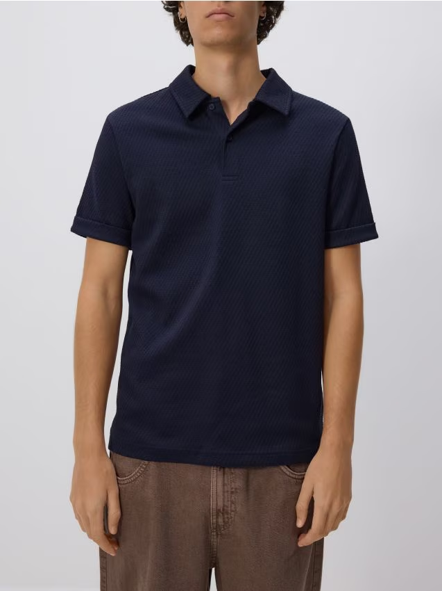 Reserved - Koszulka polo regular fit - granatowy