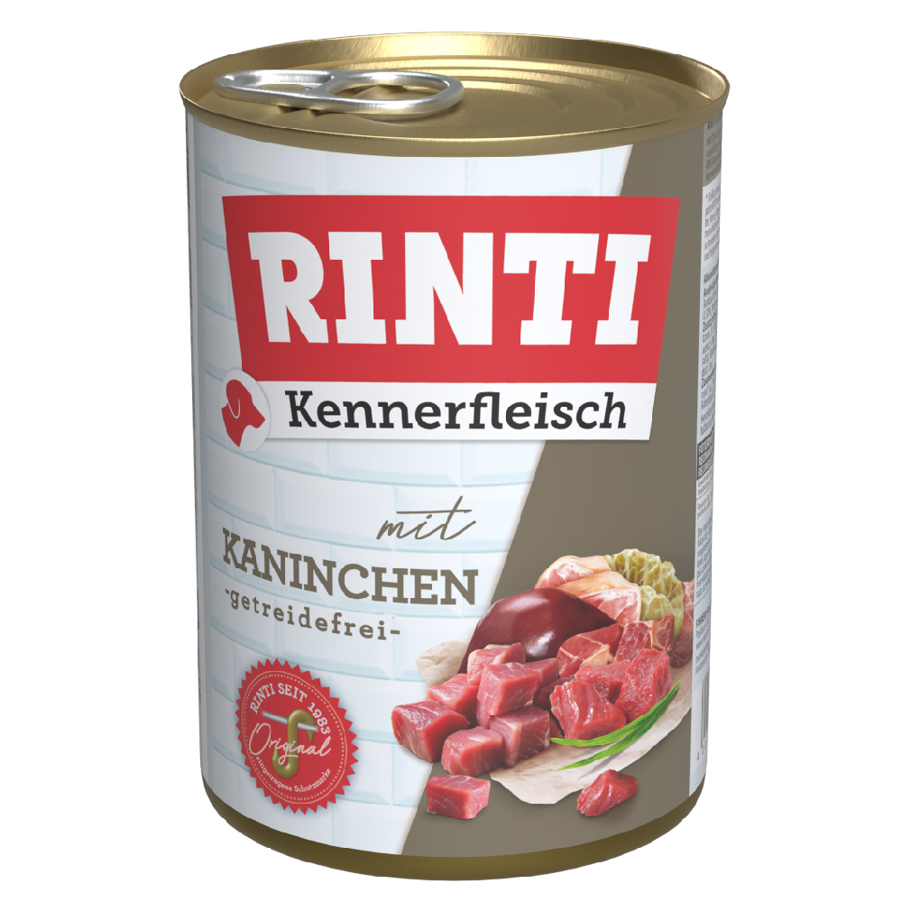 Megapakiet RINTI Kennerfleisch, 24 x 400 g - Królik