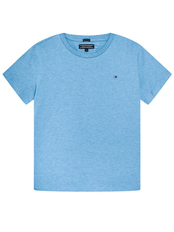 Tommy Hilfiger T-Shirt KB0KB04140 S Błękitny Regular Fit