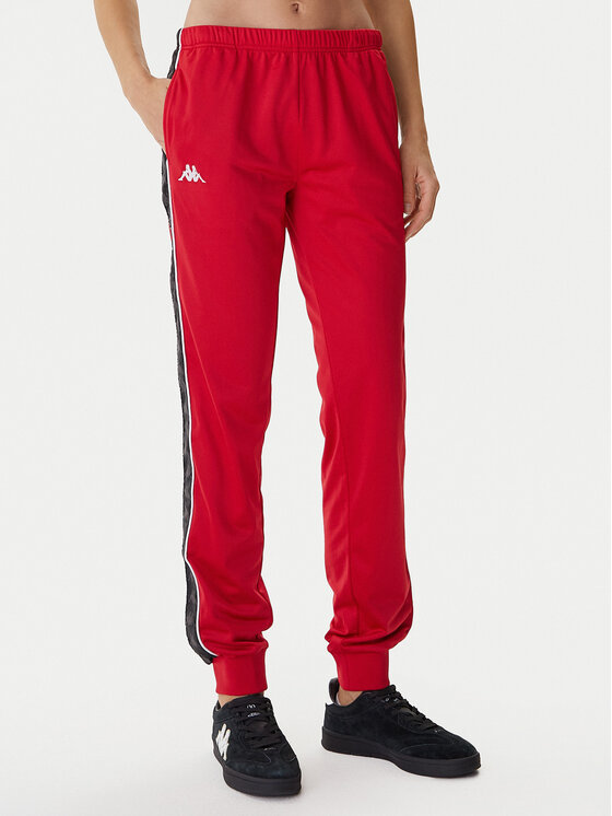 Kappa Spodnie dresowe cz303R5K0 Czerwony Slim Fit