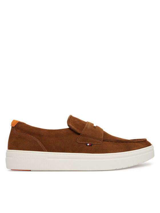 Tommy Hilfiger Półbuty Modern Light Hybrid Suede Loafer FM0FM05786 Brązowy